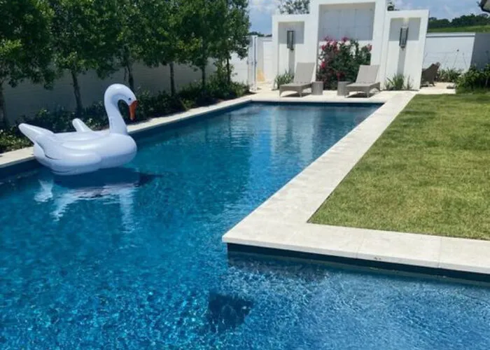 geometric L shaped pool