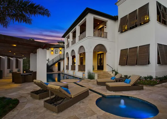 pool light night water features