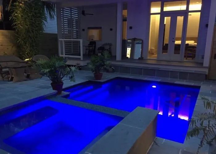 pool light night water features
