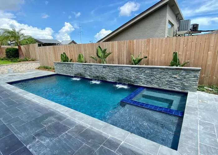 pool & spa in backyard